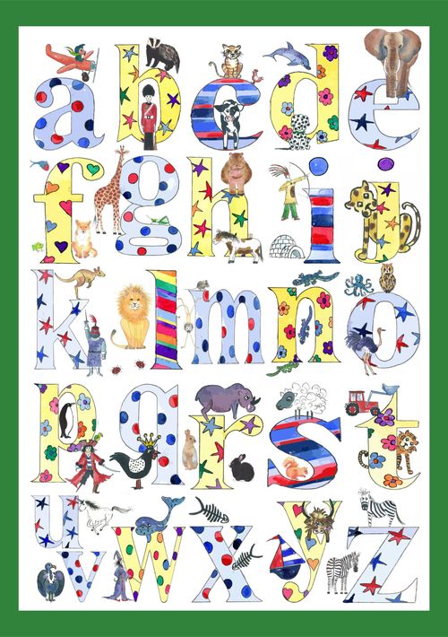 Alphabet floor puzzle